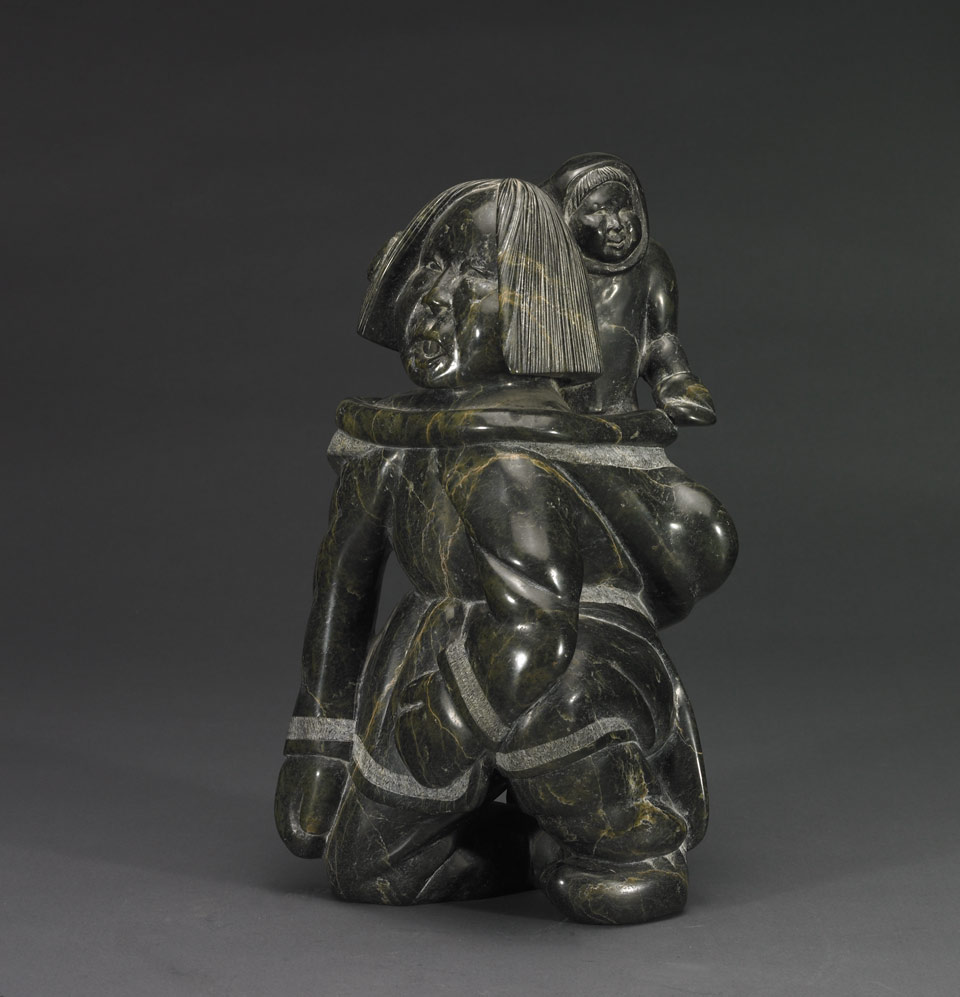 Appraisal: KIAWAK ASHOONA - E - Cape Dorset MOTHER CARRYING CHILD