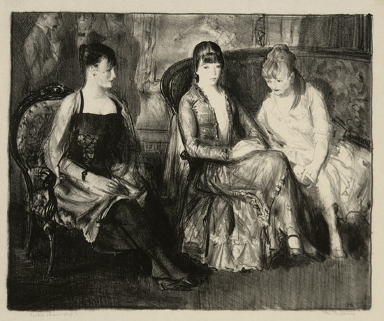 Appraisal: George Wesley Bellows American - Marjorie Emma and Elsie Mason