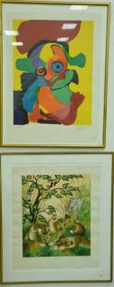 Appraisal: Six lithographs including three Irving Amen Young Mother Awakening and