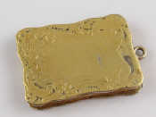 Appraisal: A French hallmarked silver gilt vinaigrette approx x cm gms