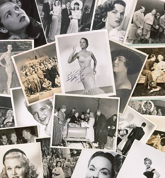 Appraisal: An assorted group of Hollywood-related black and white photographs s-