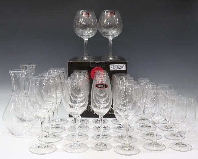 Appraisal: lot of Riedel colorless glass wine stemware and decanter all