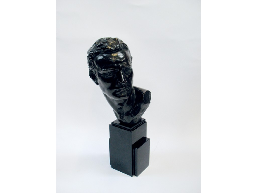 Appraisal: AN EARLY TH CENTURY CAST BRONZE PORTRAIT BUST of a