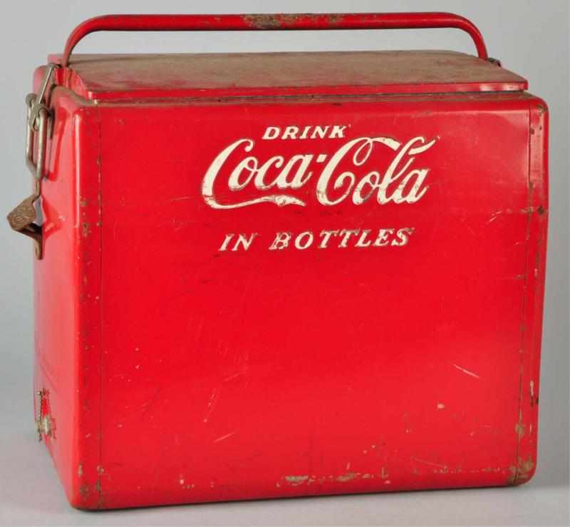 Appraisal: s Standard Coca-Cola Picnic Cooler Description Made by Cavalier Missing