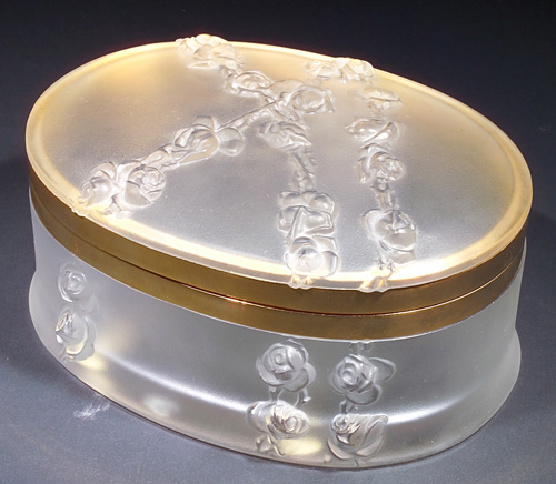 Appraisal: LALIQUE Box Copellia c in clear and frosted glass with