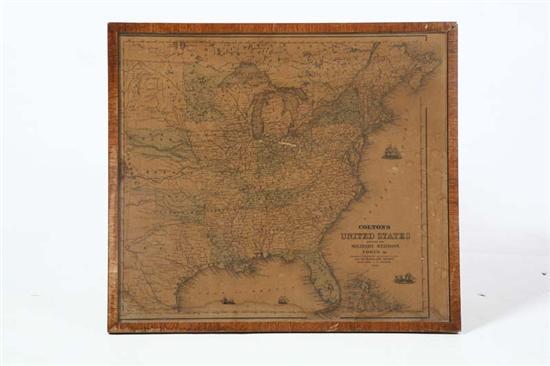 Appraisal: CIVIL WAR ERA MAP OF UNITED STATES Colton's United States