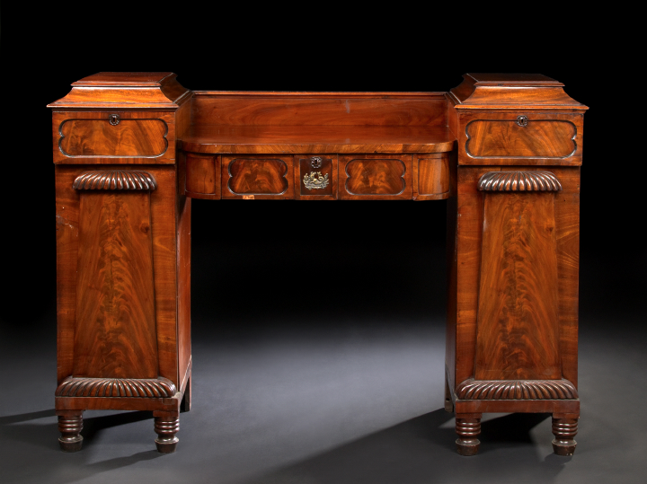 Appraisal: William IV Mahogany Pedestal Sideboard second quarter th century the