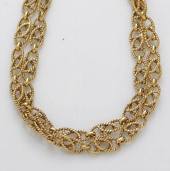 Appraisal: An k gold necklace weighing approximately g length in