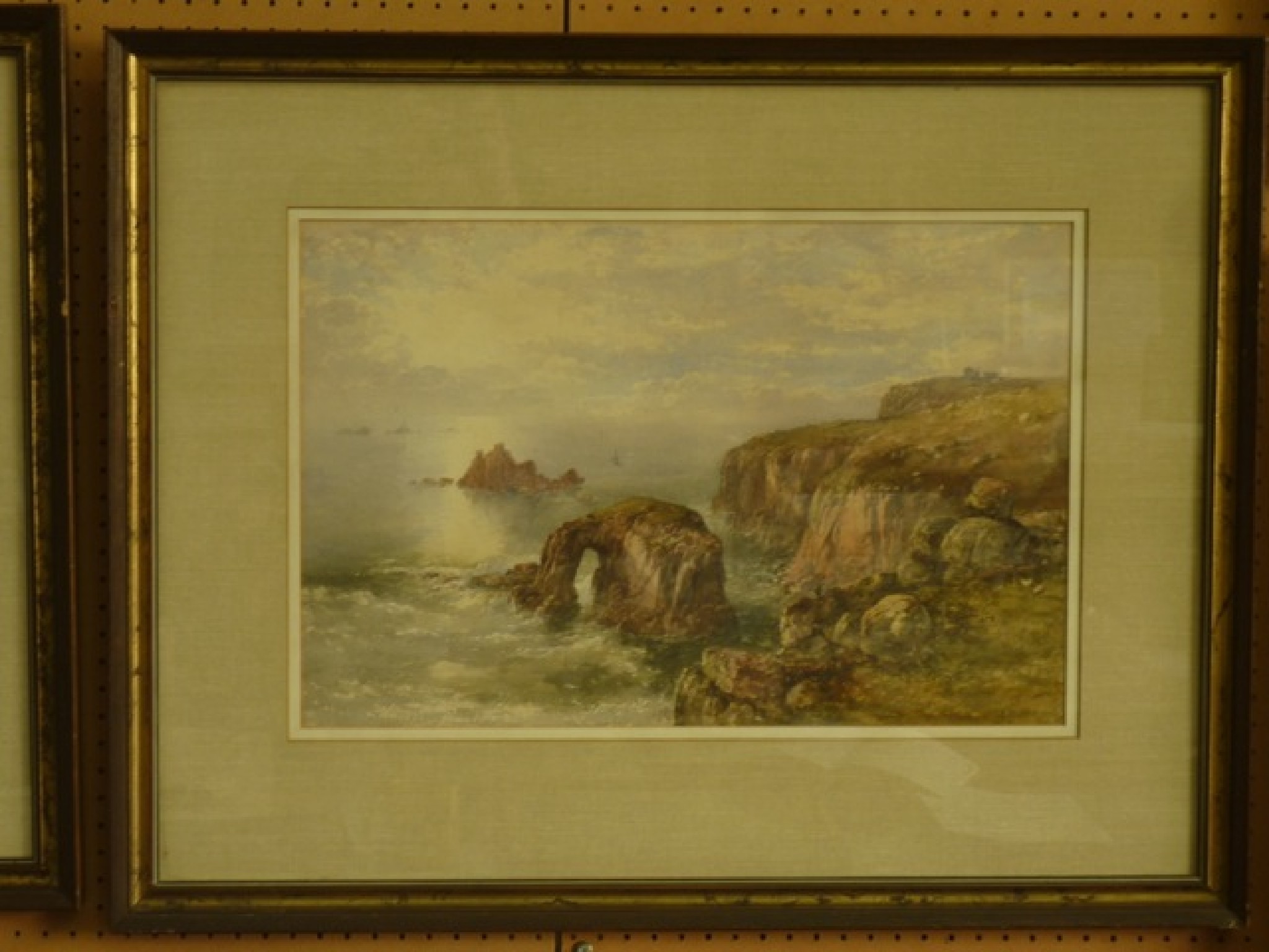 Appraisal: A pair of th century water colours of coastal scenes