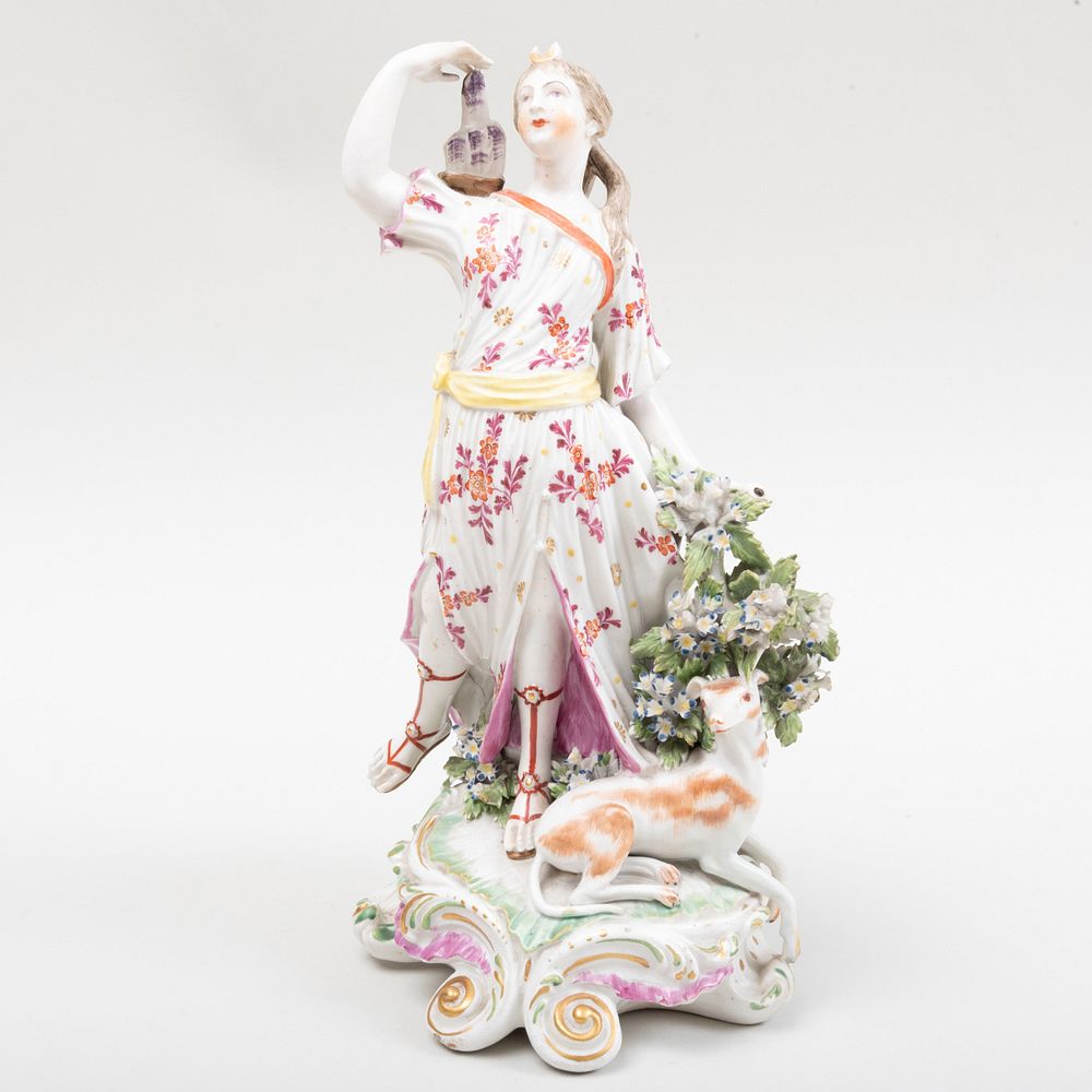 Appraisal: Derby Porcelain Figure of Diana in high Property from a