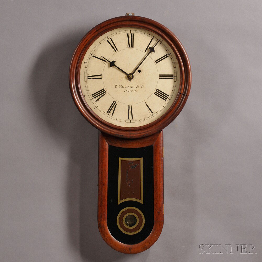 Appraisal: Custom Order E Howard Keyhole Clock Boston Massachusetts c mahogany