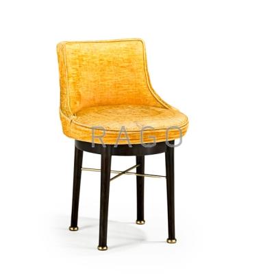 Appraisal: EDWARD WORMLEY DUNBAR Swiveling vanity stool Berne IN s Stained