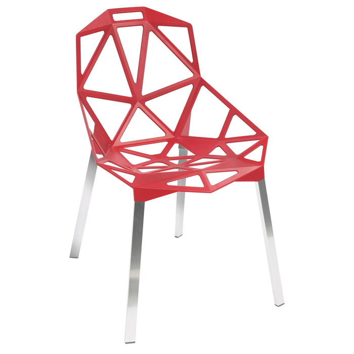 Appraisal: Konstantin Grcic ''Chair One'' chair byMagis aluminum original red finish