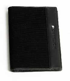 Appraisal: Mont Blanc Passport Holder made from black calfskin leather and