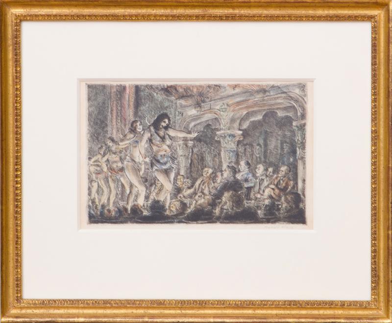 Appraisal: REGINALD MARSH - GAIETY BURLESK Etching in black with hand-coloring