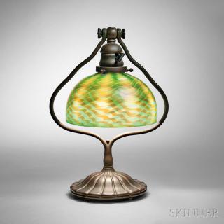 Appraisal: Tiffany Studios Table Lamp Art glass bronze New York c