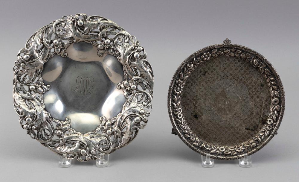 Appraisal: TWO PIECES OF ORNATE STERLING SILVER TH AND TH CENTURY