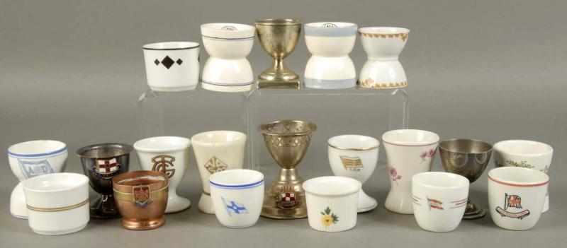 Appraisal: Lot of Assorted Ocean Liner Souvenir Egg Cups Description Includes