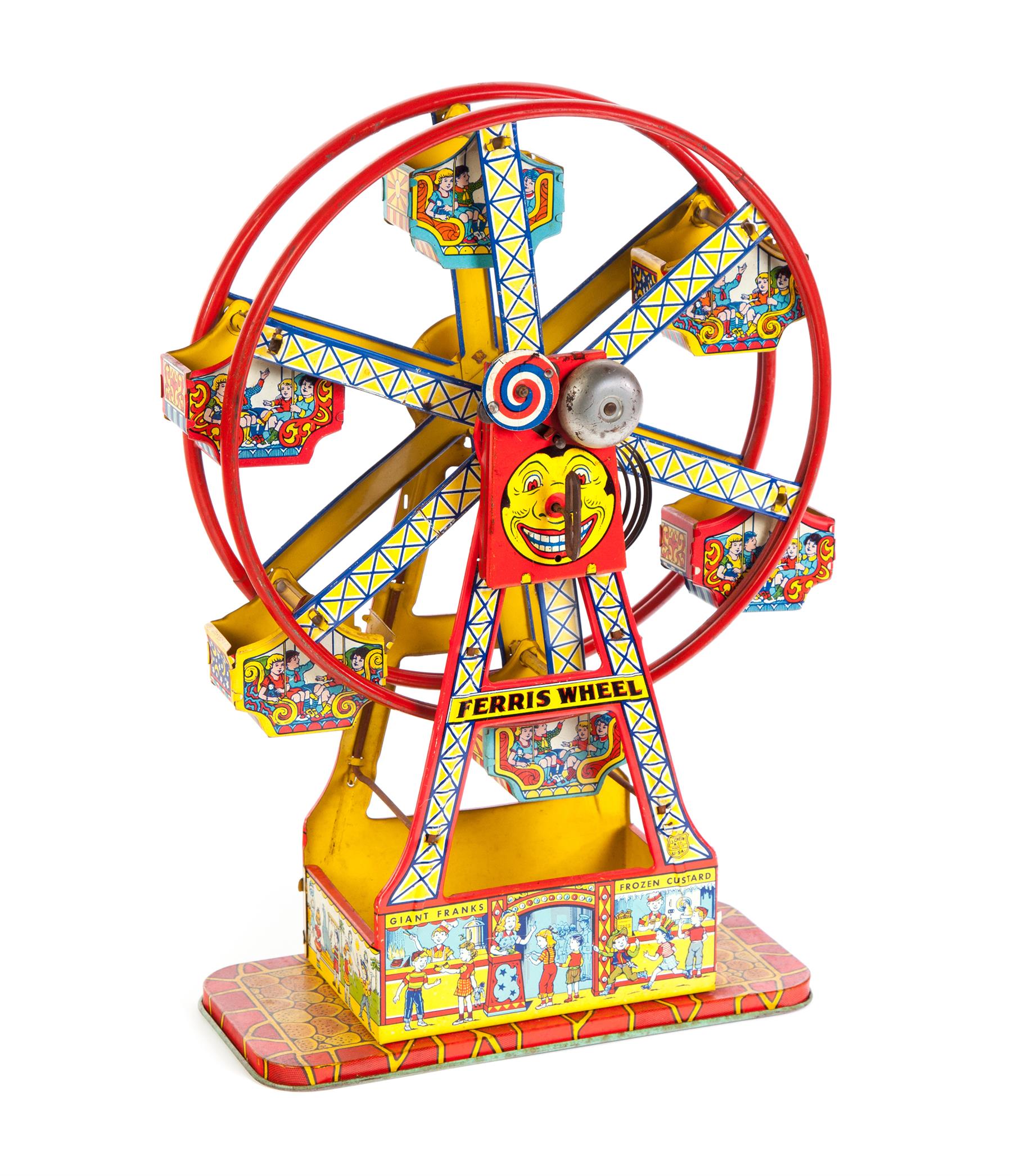 Appraisal: J CHIEN CO TIN WIND-UP TOY FERRIS WHEEL American rd