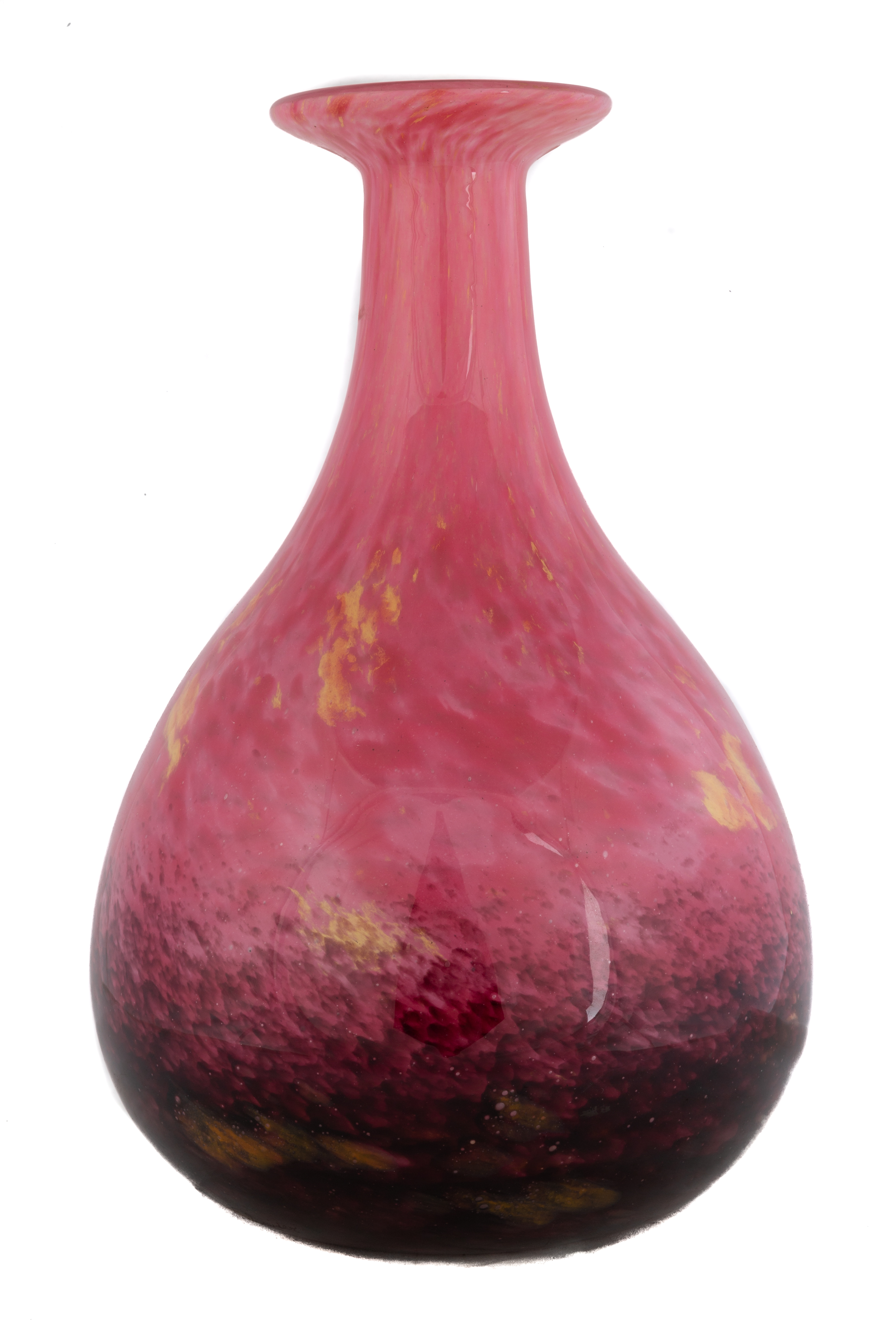 Appraisal: LARGE CHARLES SCHNEIDER ART GLASS VASE France early th century