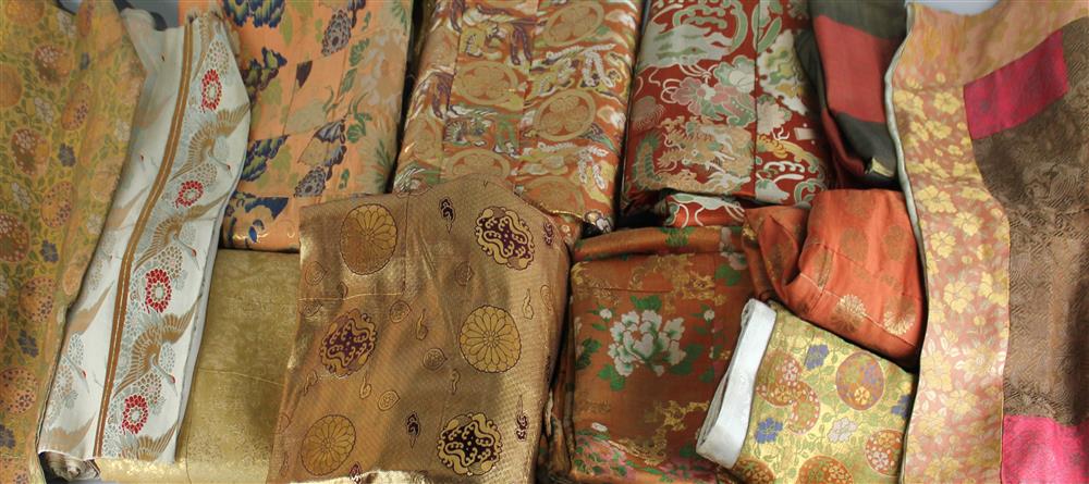 Appraisal: A GROUP OF JAPANESE BROCADE FABRICS various sizes and conditions