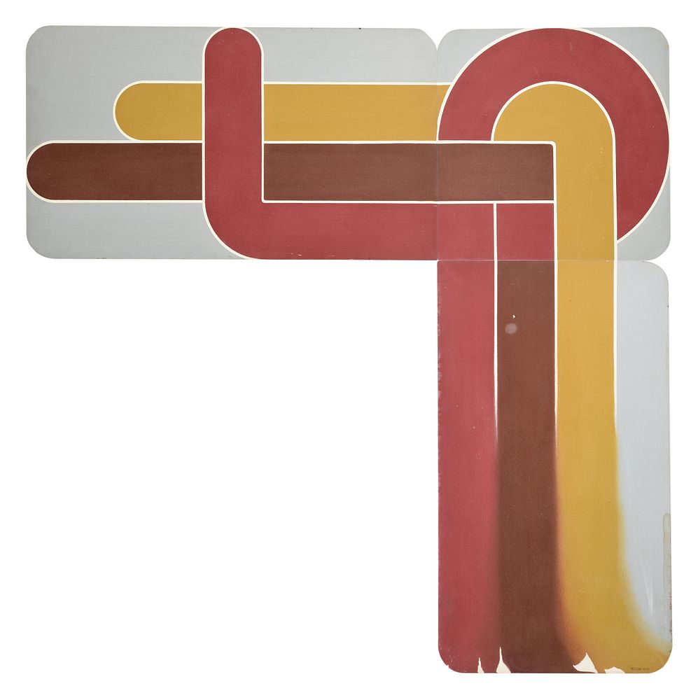 Appraisal: FELTON American Texas th Century A HARD EDGE GEOMETRIC ABSTRACTION