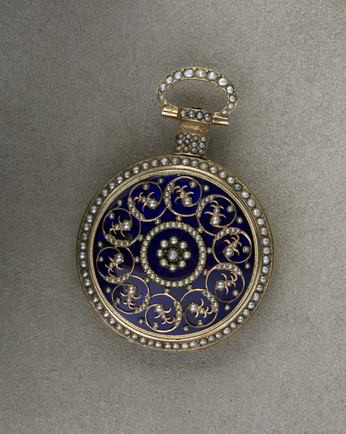 Appraisal: ENAMELED POCKET WATCH BY JUST SON LONDON The enamel dial