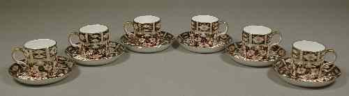 Appraisal: Six early th Century Royal Crown Derby bone china ''Imari''