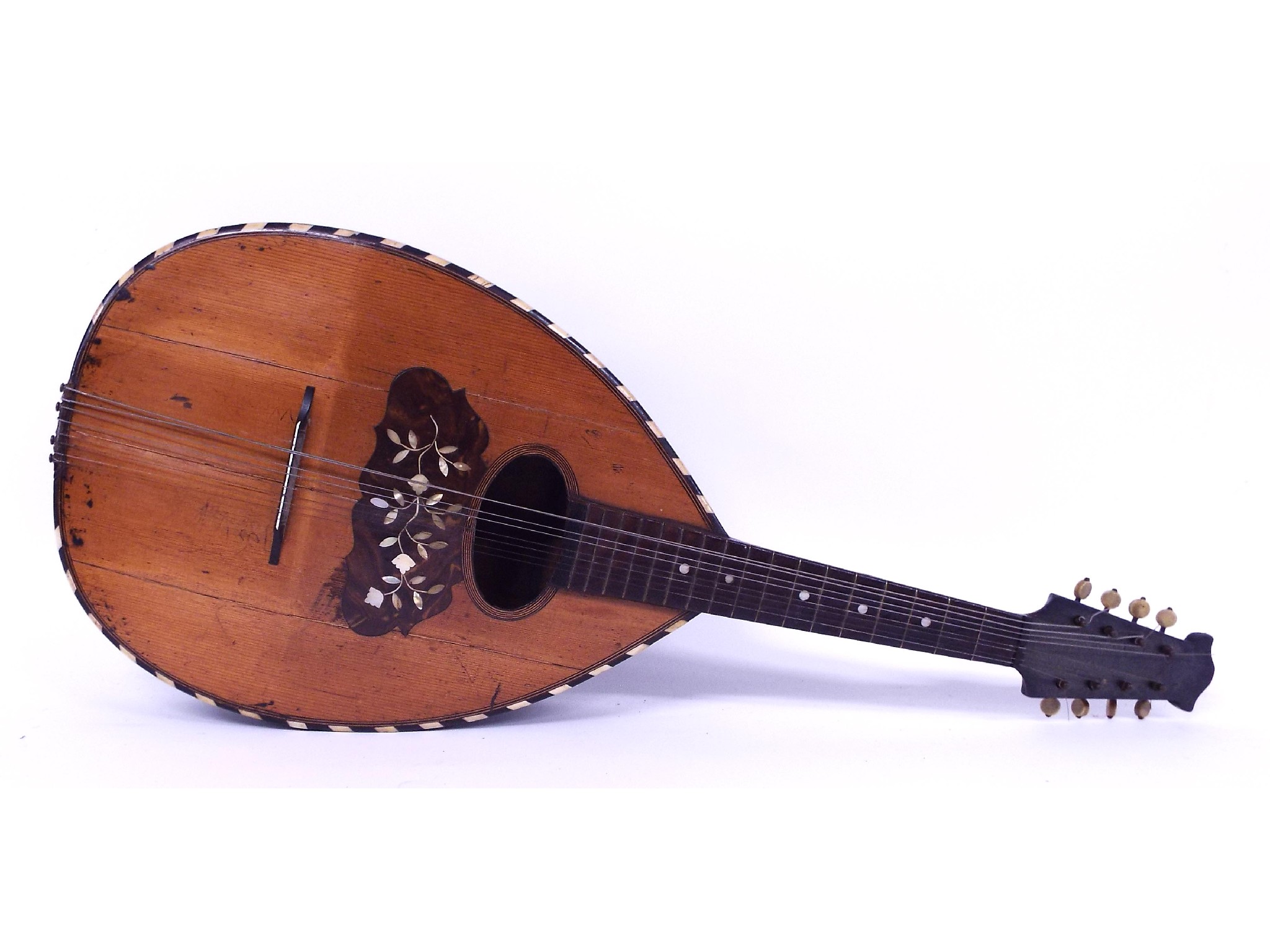 Appraisal: Early th century pear shaped flat back mandola at fault