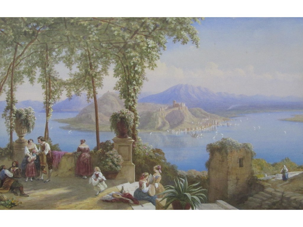 Appraisal: CHARLES VACHER - BAY OF NAPLES Watercolour signed and dated