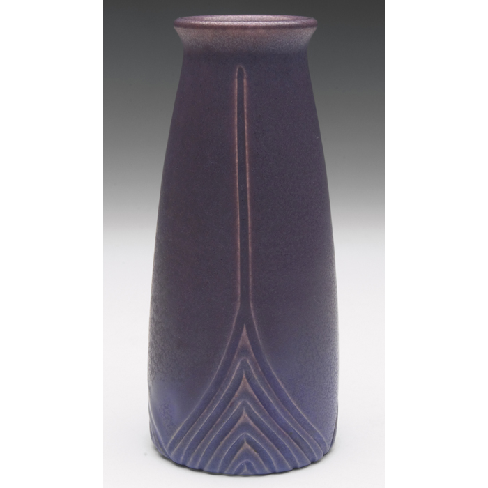 Appraisal: Rookwood vase feather design purplematte glaze F ''w x ''