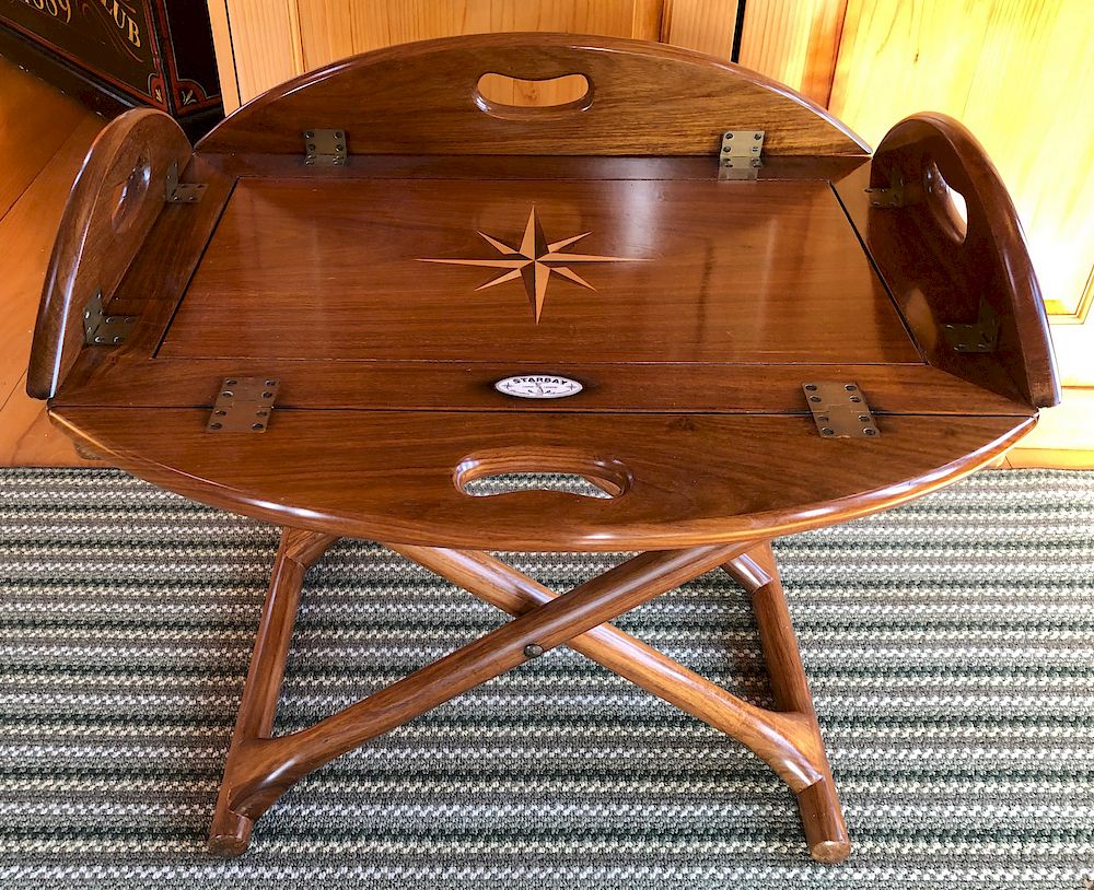 Appraisal: Starbay Mahogany Butler's Tray Exclusive on Bidsquare Starbay Mahogany Butler's