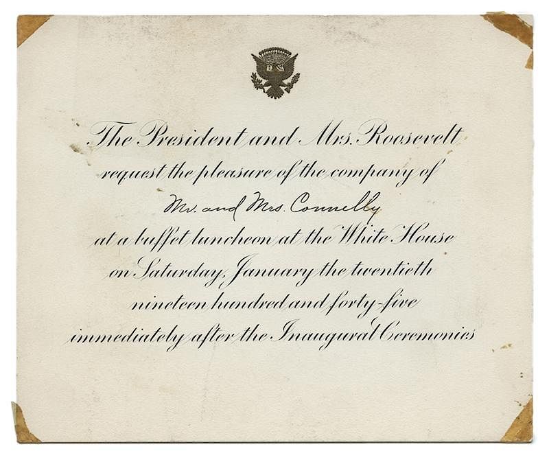 Appraisal: Honored Guest Non-Transferable Pass to The White House Grounds Inauguration