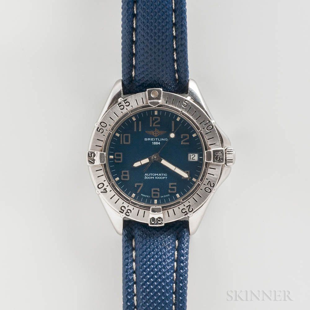 Appraisal: Breitling Stainless Steel Reference A Automatic Wristwatch Breitling Stainless Steel