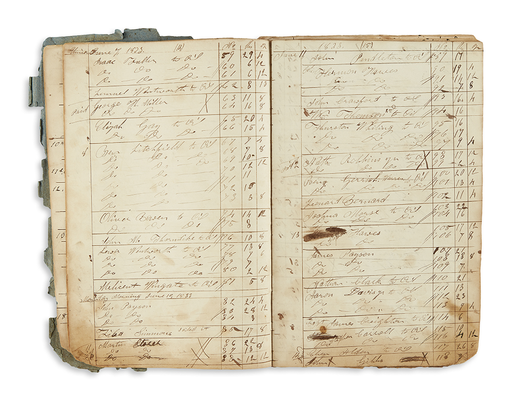 Appraisal: WHALING Cash book of a Maine whale oil merchant manuscript