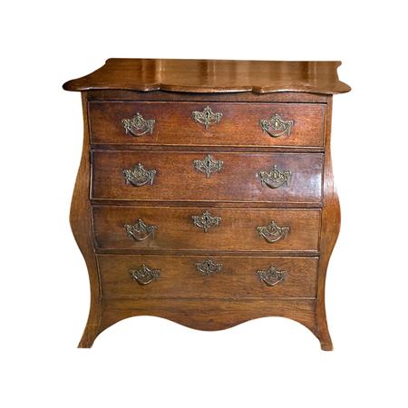 Appraisal: Continental Rococo Style Oak Bombe Chest of Drawers Estimate -