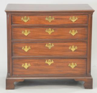 Appraisal: Kittinger Colonial Williamsburg Chippendale style mahogany chest ht in wd