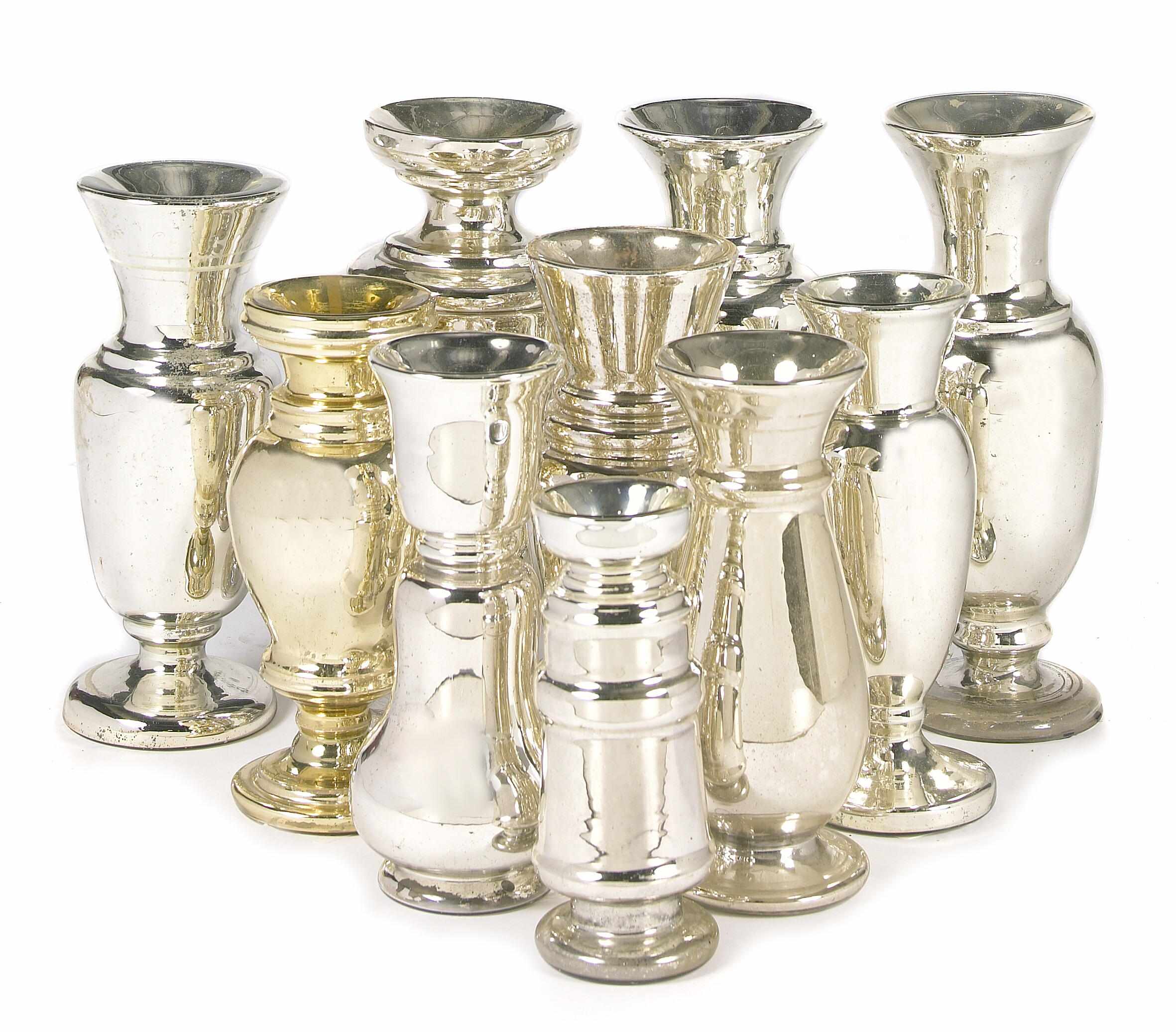 Appraisal: Property of a Gentleman A group of ten Mercury Glass