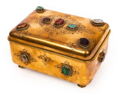 Appraisal: A Victorian jewel casket the gilt brass case by Howell