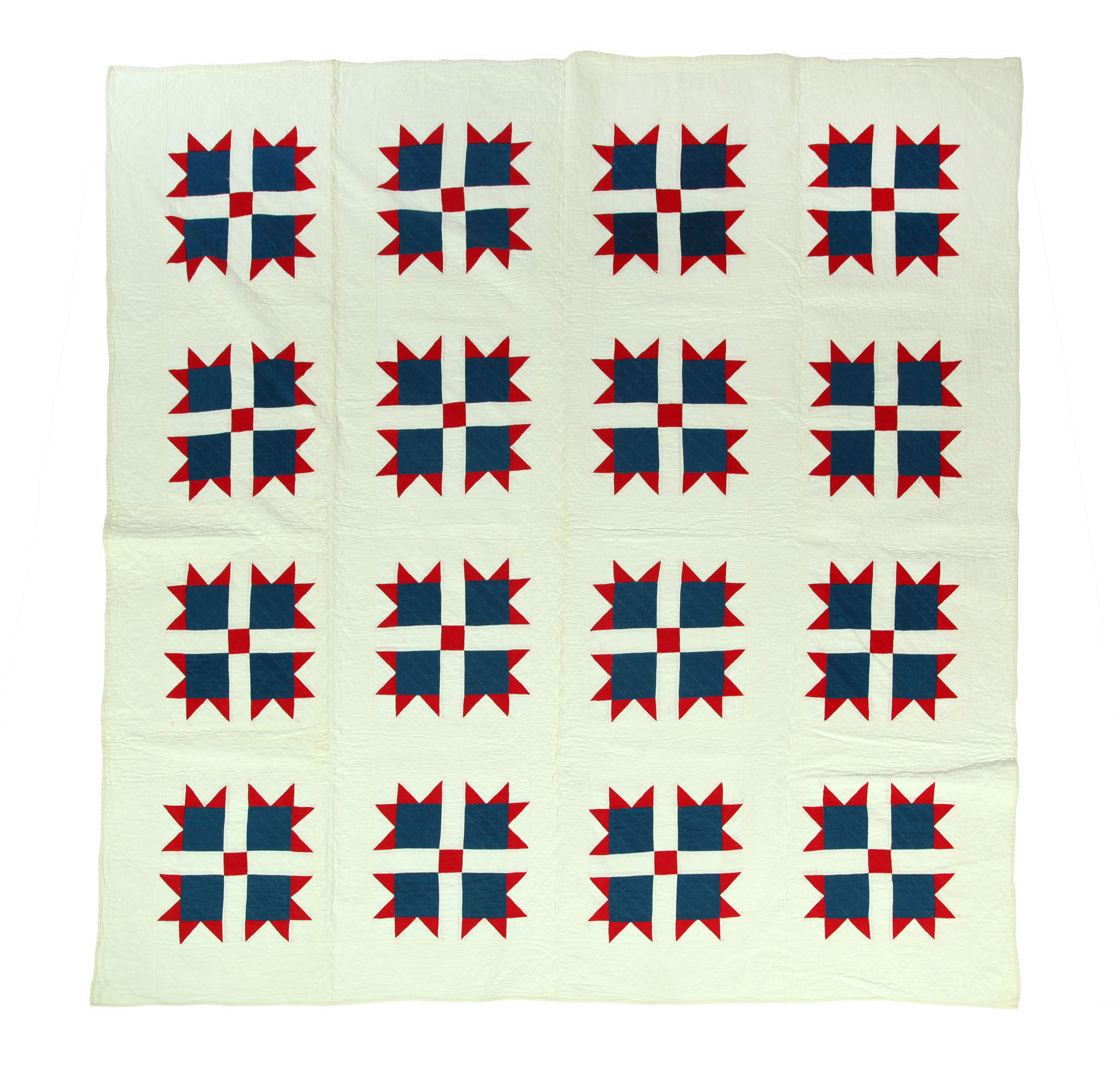 Appraisal: PIECED QUILT American late th-early th century solid color cotton