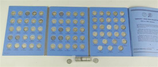 Appraisal: Another Mercury Dime Collection In Whitman Folder dates range -