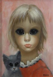 Appraisal: Painting by Margaret Keane Margaret Keane American b Girl with