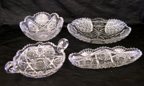 Appraisal: Group of Four American Cut Glass Bowls consisting of a