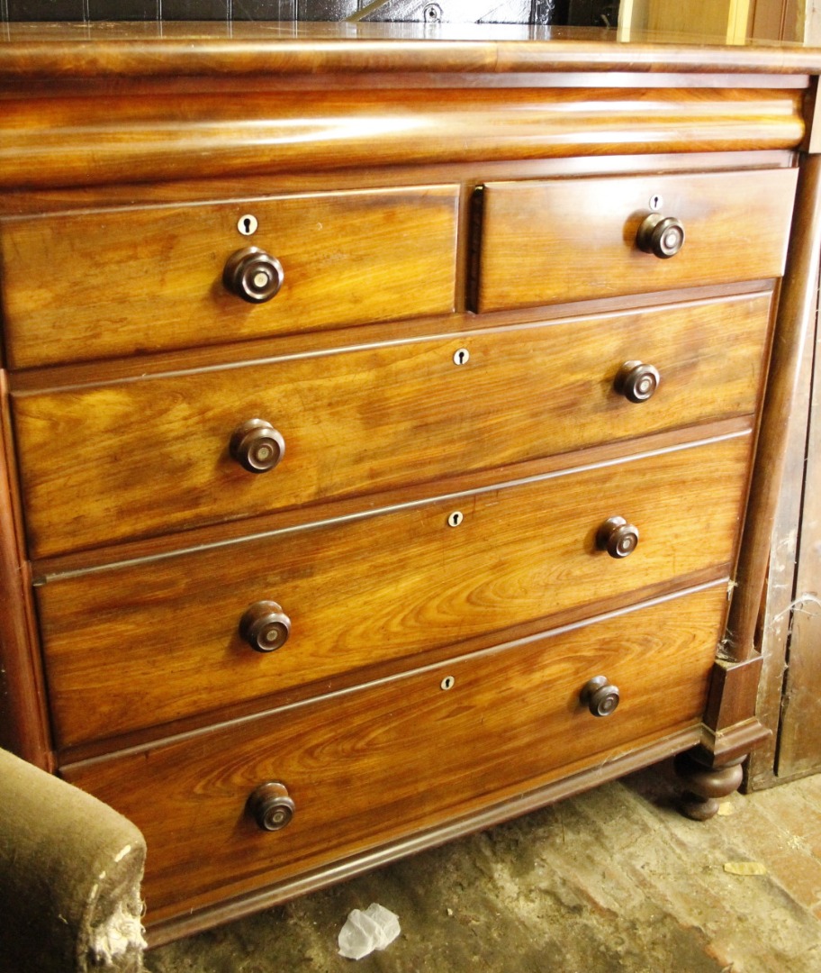 Appraisal: A Victorian mahogany chest of two short and two long