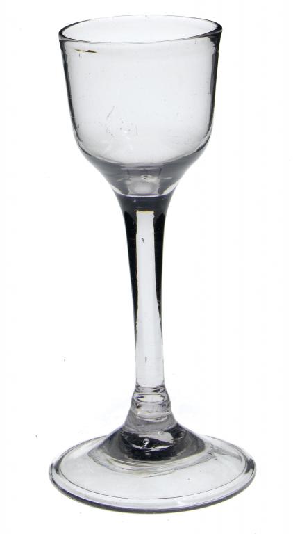 Appraisal: A WINE GLASS the ogee bowl on solid stem and