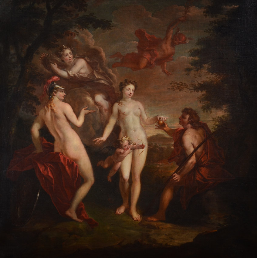 Appraisal: LARGE SHOW STOPPING JUDGEMENT OF PARIS OLD MASTER PAINTING Oil