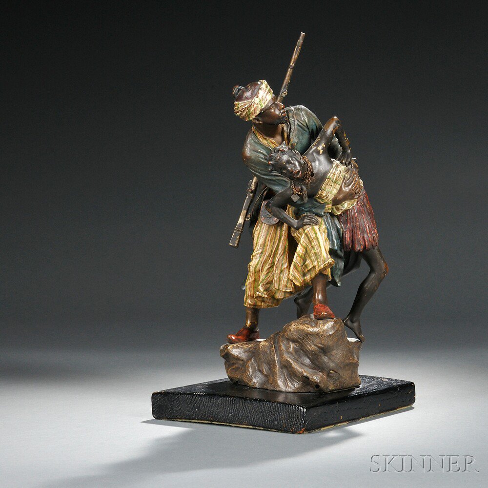 Appraisal: Franz Bergman Austrian Cold-painted Bronze Figure of a Bedouin Man