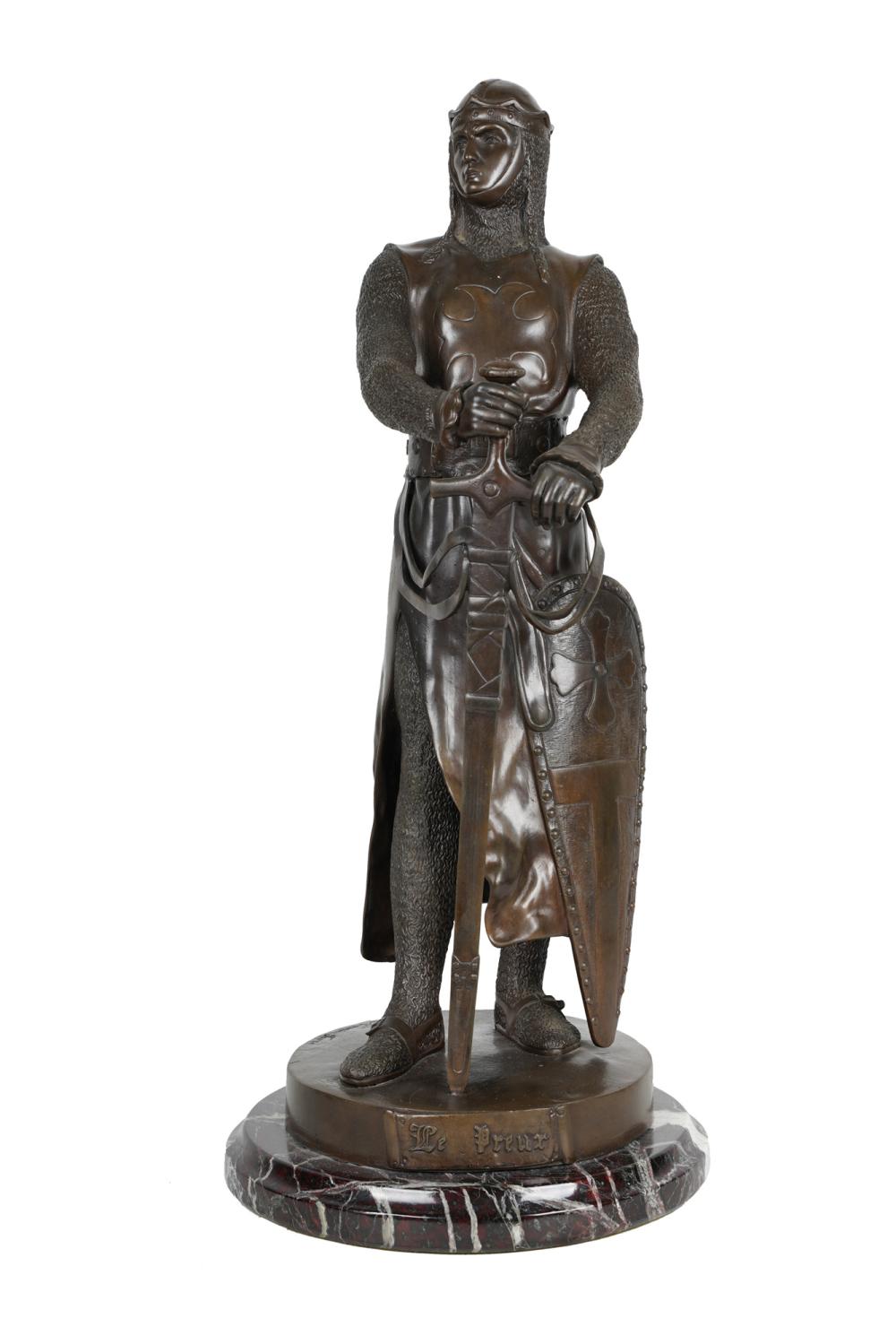 Appraisal: MAURICE FAVRE LE PREUX bronze inscribed in casting Provenance The