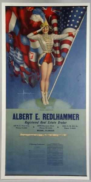 Appraisal: Rolf Armstrong Calendar from Miami FL Description This artwork is