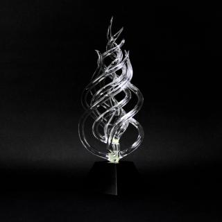 Appraisal: Frabel Studio Art Glass Flame of Excellence Sculpture Mounted on